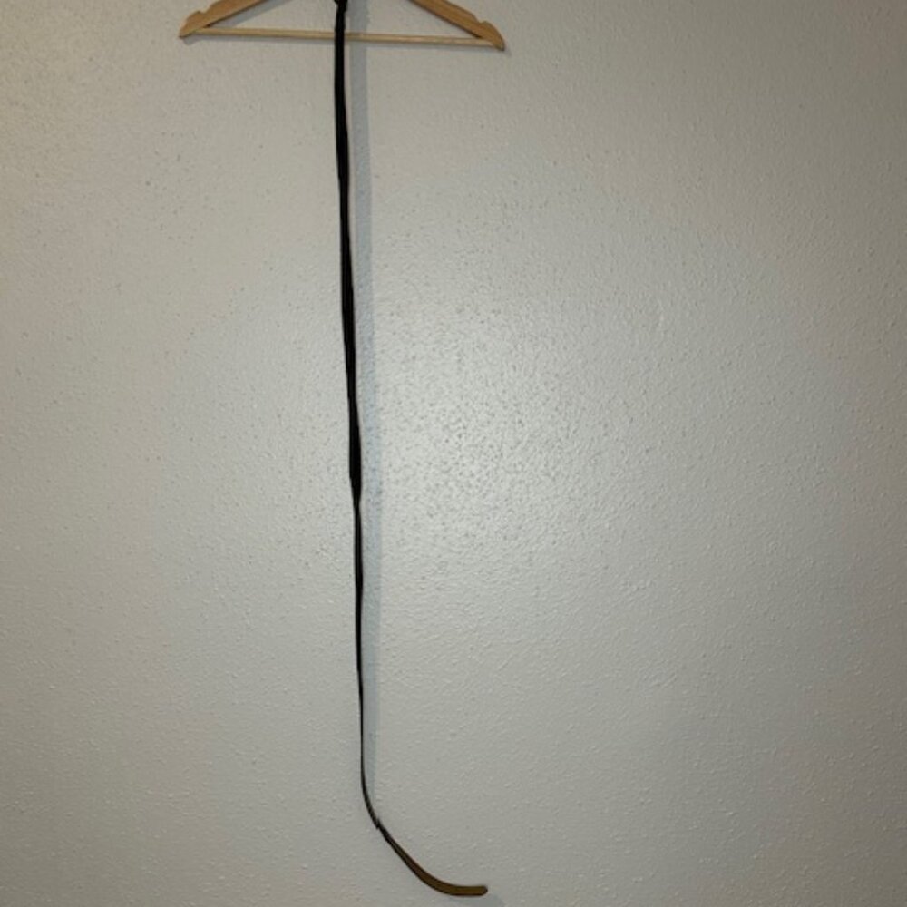 Talbots Plus Black Leather Skinny Belt Size 3X - Picture 4 of 5